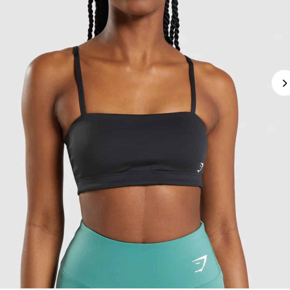 Gymshark Black Bandeau Sports Bra
